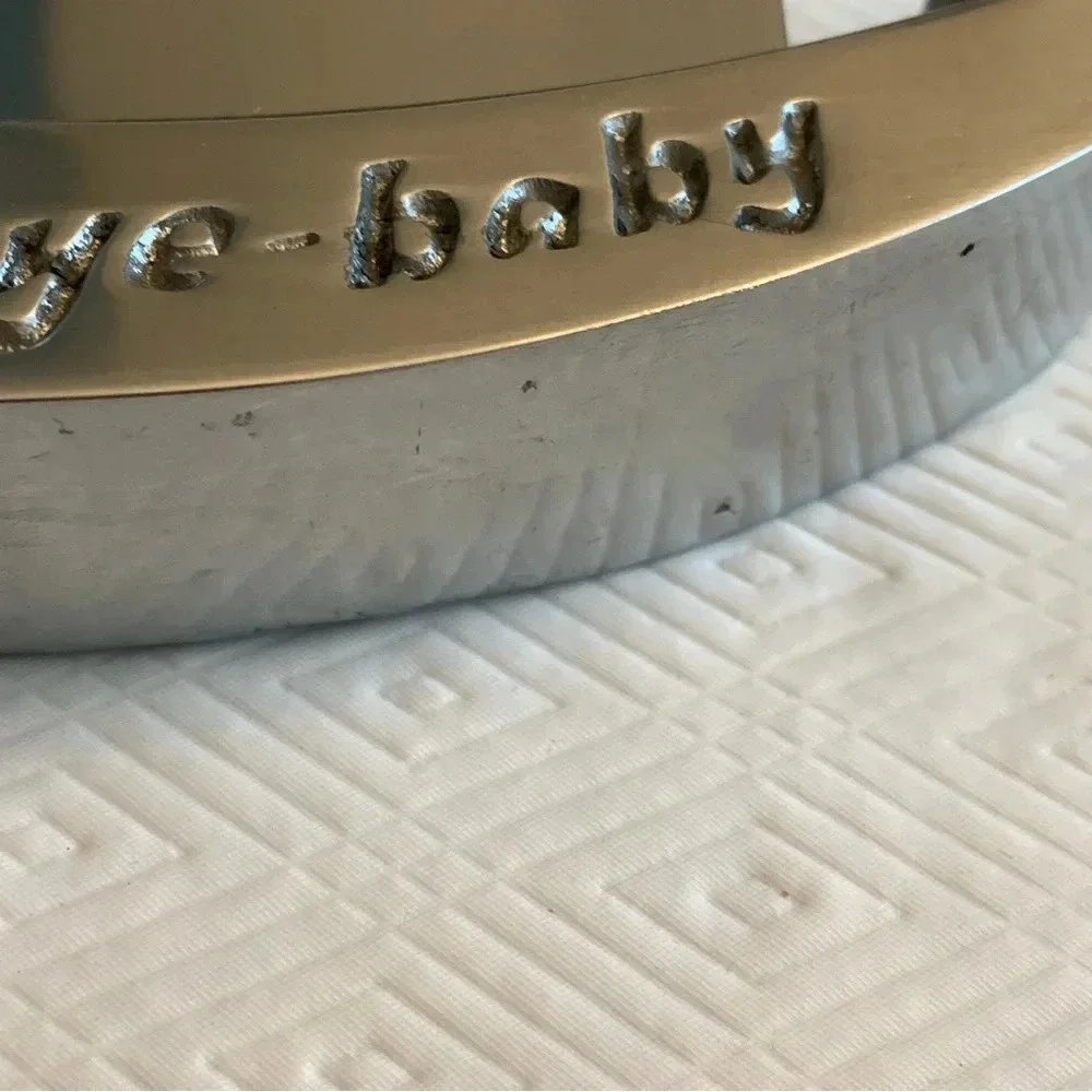 New! Rock-A-Bye Baby Chrome Heavy Baby Photo Frame 2.5 x 3.5” 1998 Keepsake